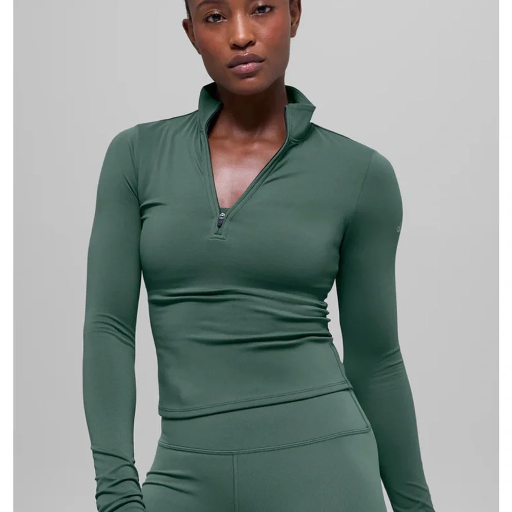ALO Yoga Clover Green Quarter Zip